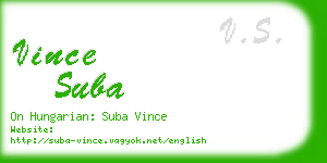 vince suba business card